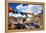 Namgyal Tsemo Gompa, Buddhist Monastery in Leh at Sunset with Dramatic Sky. Ladakh, India.-Curioso Travel Photography-Framed Premier Image Canvas