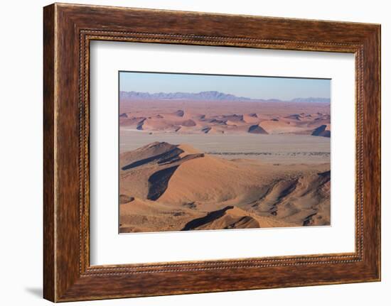 Namibia. Aerial view of the vast red dune fields of Sossusvlei in Namib-Naukluft National Park.-Brenda Tharp-Framed Photographic Print