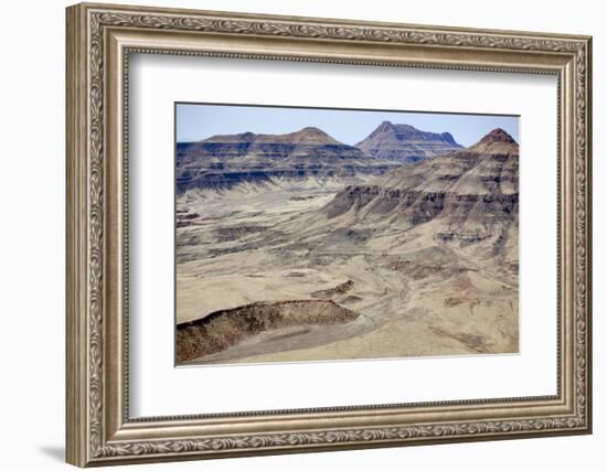 Namibia, Damaraland. Aerial view of the mountains and red rocks of Damaraland.-Ellen Goff-Framed Photographic Print