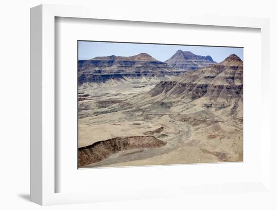 Namibia, Damaraland. Aerial view of the mountains and red rocks of Damaraland.-Ellen Goff-Framed Photographic Print