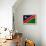 Namibia Flag Design with Wood Patterning - Flags of the World Series-Philippe Hugonnard-Framed Stretched Canvas displayed on a wall