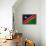 Namibia Flag Design with Wood Patterning - Flags of the World Series-Philippe Hugonnard-Framed Stretched Canvas displayed on a wall