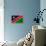 Namibia Flag Design with Wood Patterning - Flags of the World Series-Philippe Hugonnard-Framed Stretched Canvas displayed on a wall