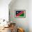 Namibia Flag Design with Wood Patterning - Flags of the World Series-Philippe Hugonnard-Framed Premium Giclee Print displayed on a wall