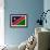 Namibia Flag Design with Wood Patterning - Flags of the World Series-Philippe Hugonnard-Framed Premium Giclee Print displayed on a wall