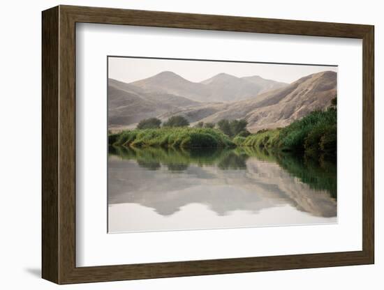 Namibia, Kaokoveld Conservation Area, Kunene River. Greenery along the banks of the Kunene River.-Ellen Goff-Framed Photographic Print