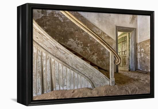 Namibia, Kolmanskop. Banister and Door Inside Abandoned House-Wendy Kaveney-Framed Premier Image Canvas