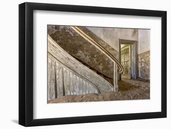 Namibia, Kolmanskop. Banister and Door Inside Abandoned House-Wendy Kaveney-Framed Photographic Print