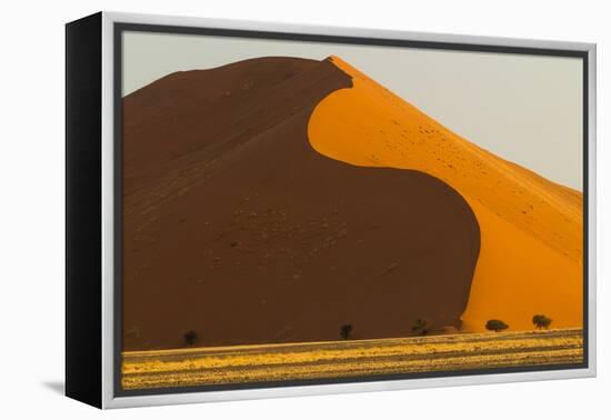 Namibia, Namib-Naukluft National Park, Sossusvlei. Dunes in evening light.-Ellen Goff-Framed Premier Image Canvas