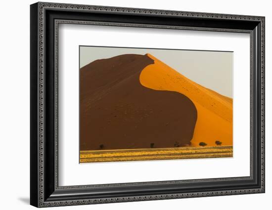 Namibia, Namib-Naukluft National Park, Sossusvlei. Dunes in evening light.-Ellen Goff-Framed Photographic Print