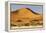 Namibia, Namib-Naukluft National Park, Sossusvlei. Large red dune rising from a while pan.-Ellen Goff-Framed Premier Image Canvas