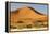 Namibia, Namib-Naukluft National Park, Sossusvlei. Large red dune rising from a while pan.-Ellen Goff-Framed Premier Image Canvas