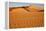 Namibia, Namib-Naukluft National Park, Sossusvlei. Scenic red dunes with wind driven patterns.-Ellen Goff-Framed Premier Image Canvas