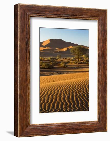 Namibia, Namib-Naukluft National Park, Sossusvlei. Scenic red dunes.-Ellen Goff-Framed Photographic Print