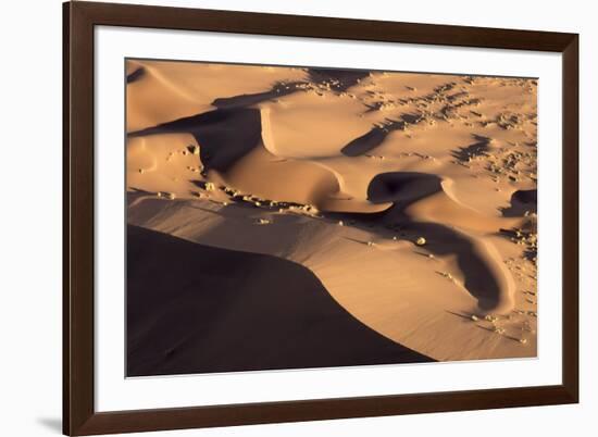 Namibia, Namib-Naukluft Park. Abstract aerial of sand dunes.-Jaynes Gallery-Framed Premium Photographic Print