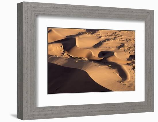 Namibia, Namib-Naukluft Park. Abstract aerial of sand dunes.-Jaynes Gallery-Framed Photographic Print