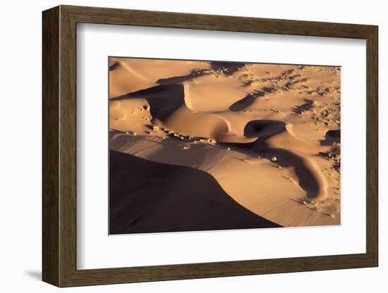 Namibia, Namib-Naukluft Park. Abstract aerial of sand dunes.-Jaynes Gallery-Framed Photographic Print