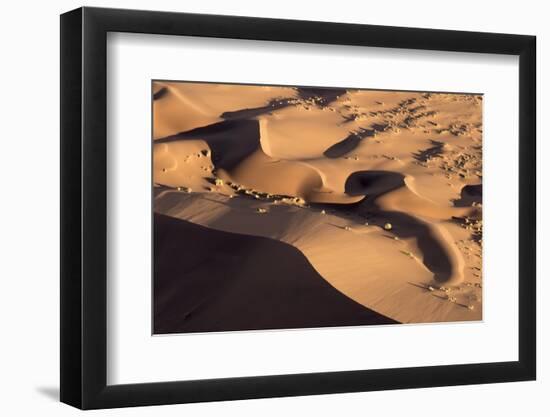 Namibia, Namib-Naukluft Park. Abstract aerial of sand dunes.-Jaynes Gallery-Framed Photographic Print