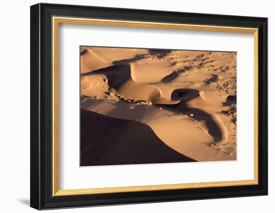 Namibia, Namib-Naukluft Park. Abstract aerial of sand dunes.-Jaynes Gallery-Framed Photographic Print