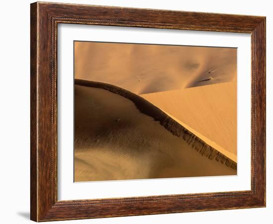 Namibia, Namib-Naukluft Park. Abstract of Side-Lit Sand Dunes-Wendy Kaveney-Framed Photographic Print