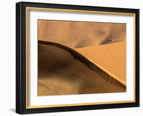 Namibia, Namib-Naukluft Park. Abstract of Side-Lit Sand Dunes-Wendy Kaveney-Framed Photographic Print