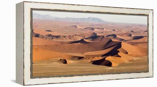 Namibia, Namib-Naukluft Park. Aerial of desert landscape.-Jaynes Gallery-Framed Premier Image Canvas