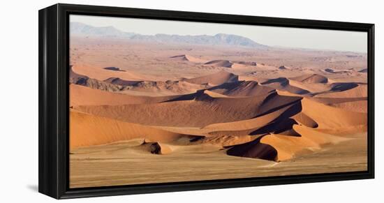 Namibia, Namib-Naukluft Park. Aerial of desert landscape.-Jaynes Gallery-Framed Premier Image Canvas