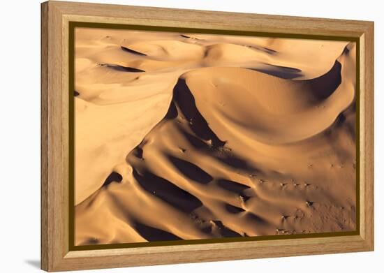 Namibia, Namib-Naukluft Park. Aerial of desert landscape.-Jaynes Gallery-Framed Premier Image Canvas