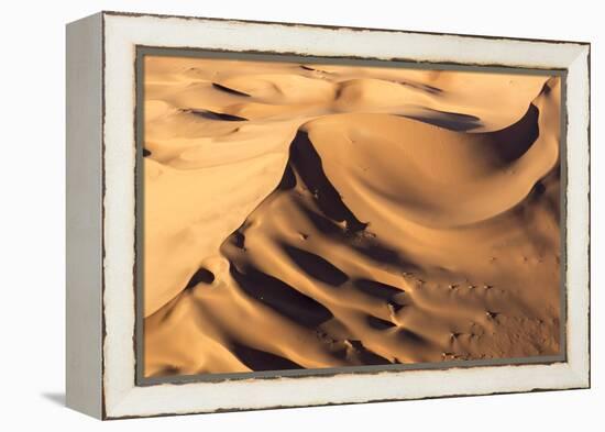 Namibia, Namib-Naukluft Park. Aerial of desert landscape.-Jaynes Gallery-Framed Premier Image Canvas