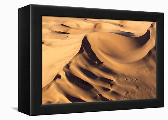 Namibia, Namib-Naukluft Park. Aerial of desert landscape.-Jaynes Gallery-Framed Premier Image Canvas