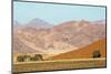 Namibia, Namib-Naukluft Park. Sand Dune and Contrasting Mountains-Wendy Kaveney-Mounted Photographic Print