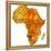 Namibia on Actual Map of Africa-michal812-Framed Stretched Canvas