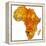 Namibia on Actual Map of Africa-michal812-Framed Stretched Canvas