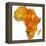 Namibia on Actual Map of Africa-michal812-Framed Stretched Canvas