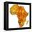 Namibia on Actual Map of Africa-michal812-Framed Stretched Canvas