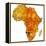 Namibia on Actual Map of Africa-michal812-Framed Stretched Canvas