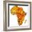 Namibia on Actual Map of Africa-michal812-Framed Art Print