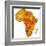 Namibia on Actual Map of Africa-michal812-Framed Art Print