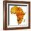 Namibia on Actual Map of Africa-michal812-Framed Art Print