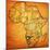 Namibia on Actual Map of Africa-michal812-Mounted Art Print