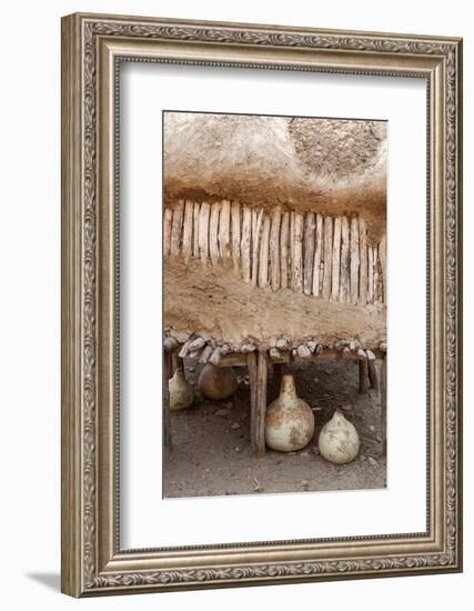 Namibia, Opuwo. Gourds under Food Storage Hut-Wendy Kaveney-Framed Photographic Print