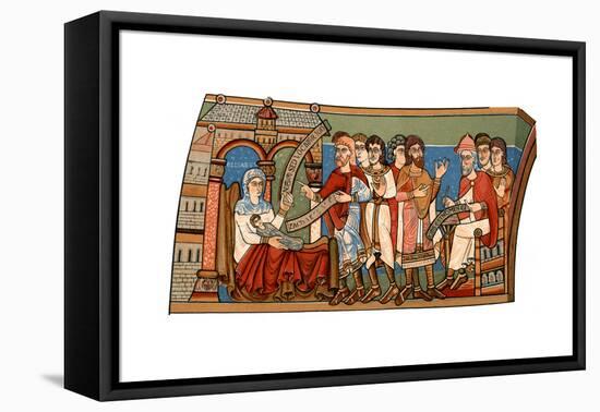 Naming of St John the Baptist, 12th Century-null-Framed Premier Image Canvas