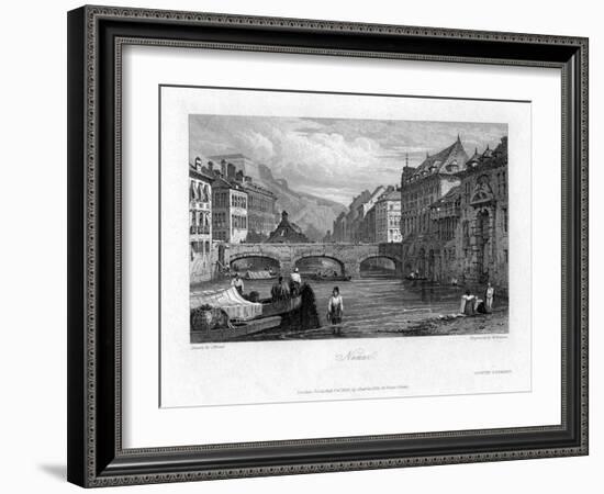 Namur, Belgium, 1830-William Finden-Framed Giclee Print