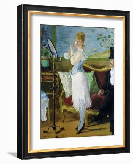 Nana, 1877-Edouard Manet-Framed Giclee Print