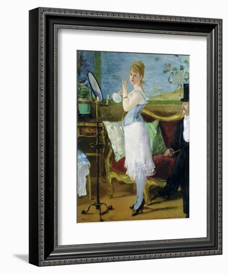 Nana, 1877-Edouard Manet-Framed Giclee Print