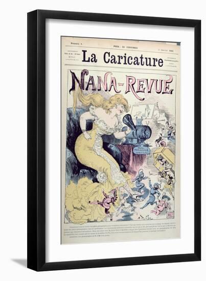 Nana-Revue, Caricature, Emile Zola and Realist Novels, La Caricature, 3rd January 1880-Albert Robida-Framed Giclee Print