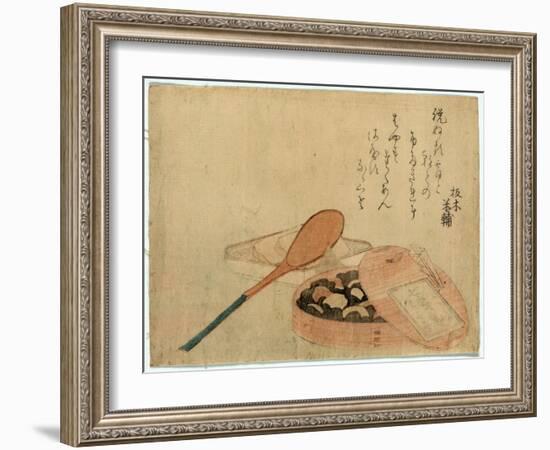 Nanairo Zazenmame-Katsushika Hokusai-Framed Giclee Print