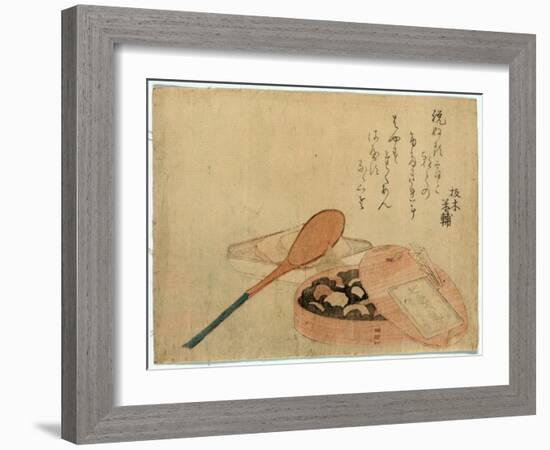 Nanairo Zazenmame-Katsushika Hokusai-Framed Giclee Print