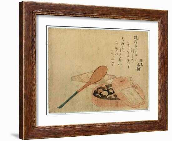 Nanairo Zazenmame-Katsushika Hokusai-Framed Giclee Print