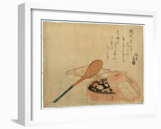 Nanairo Zazenmame-Katsushika Hokusai-Framed Giclee Print